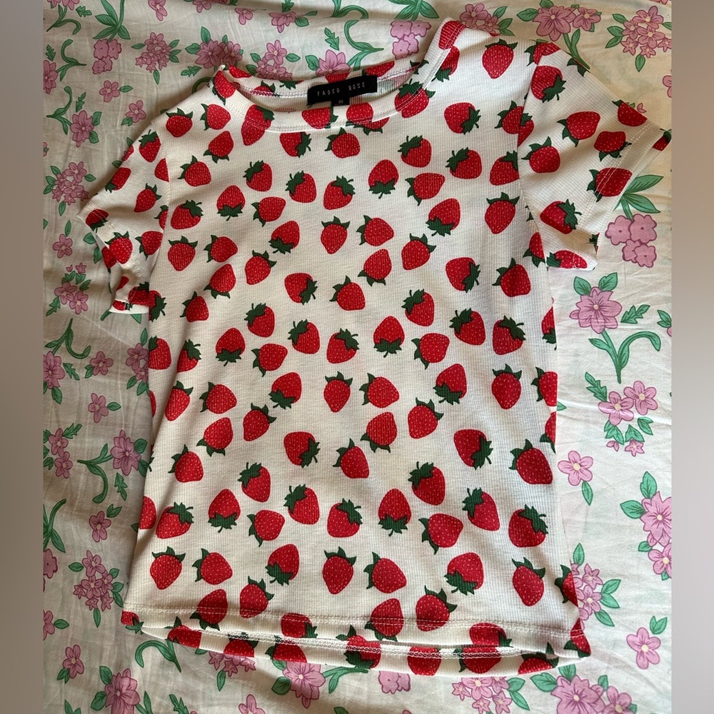 Strawberry Print Tee